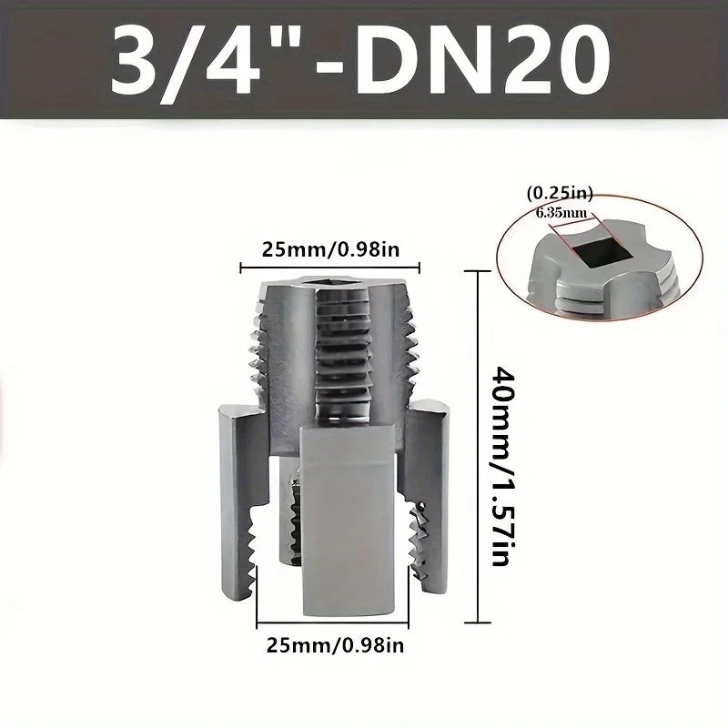 Inner & Outer Pipe Thread Tapper – Electric Drill Hose Tool Pipe Thread Tapper Axl