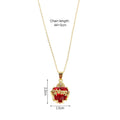 Jesus Cross Choker Necklace – Red Zircon Heart Pendant Women Pendant Necklace Axl onesize