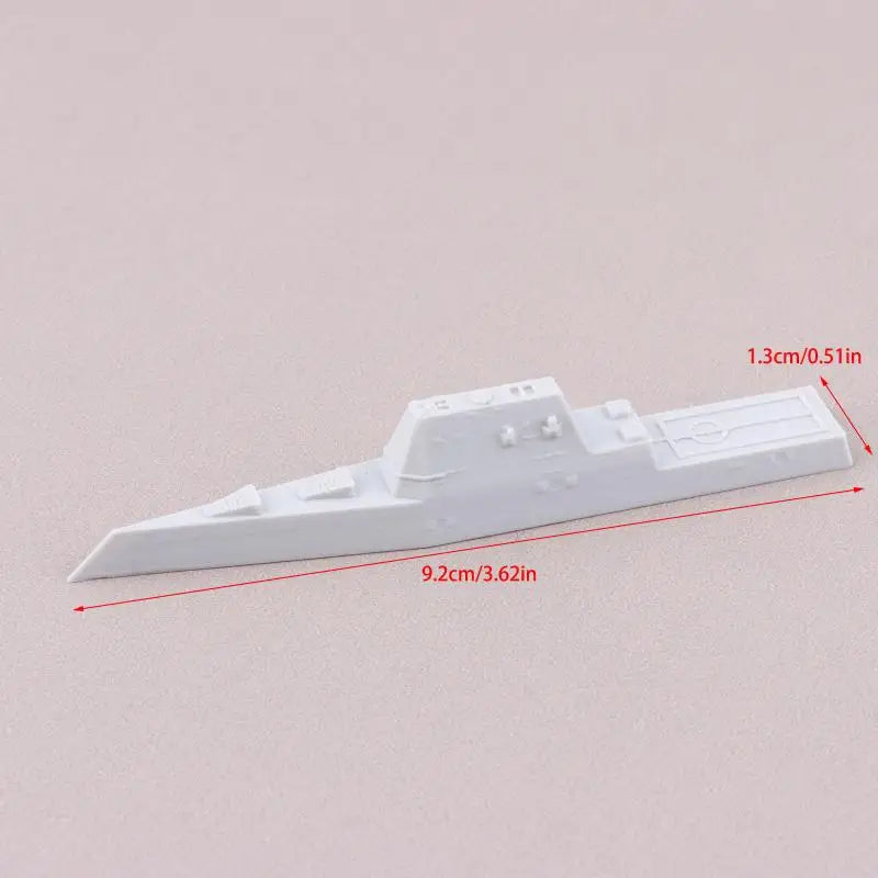 Zumwalt Destroyer Warship Model 1:2000 Scale Full Hull & Waterline Military Ship Model Axl A1