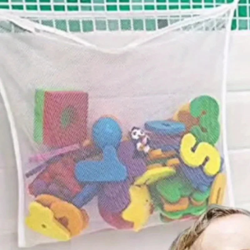 Bathtub Toy Storage Bag with Suction Cups – Mesh Bath Organizer Bathroom Storage Bag Axl