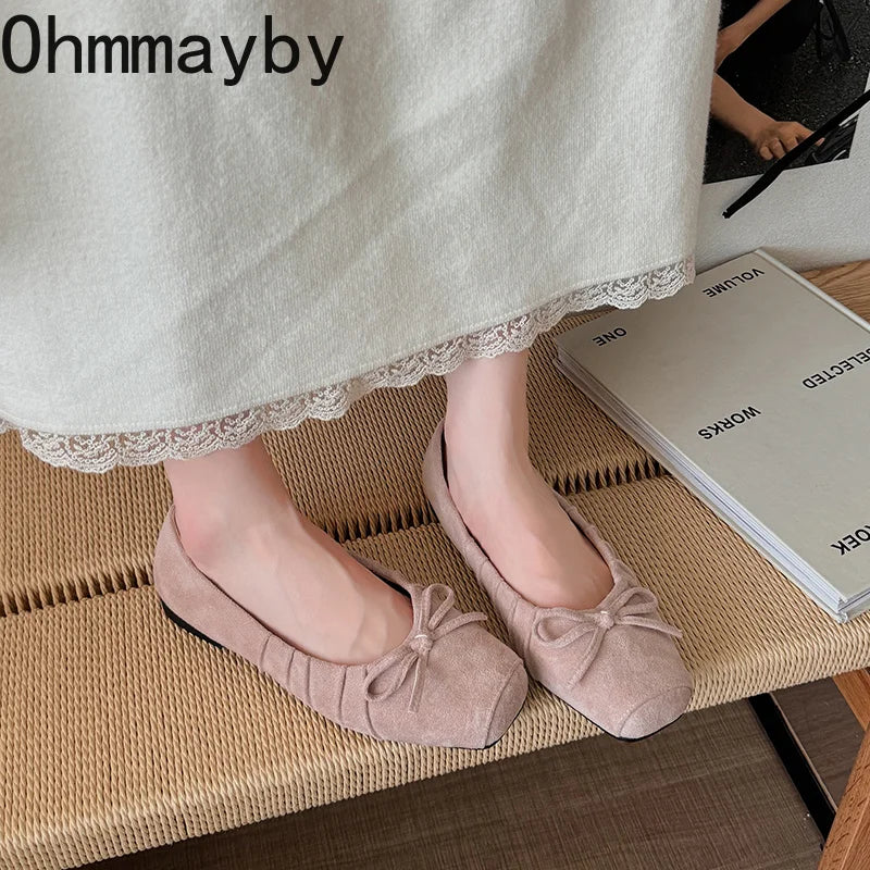 Women's Mary Jane Ballet Flats – Slip-On Square Toe Shoes Ballet Flats Axl