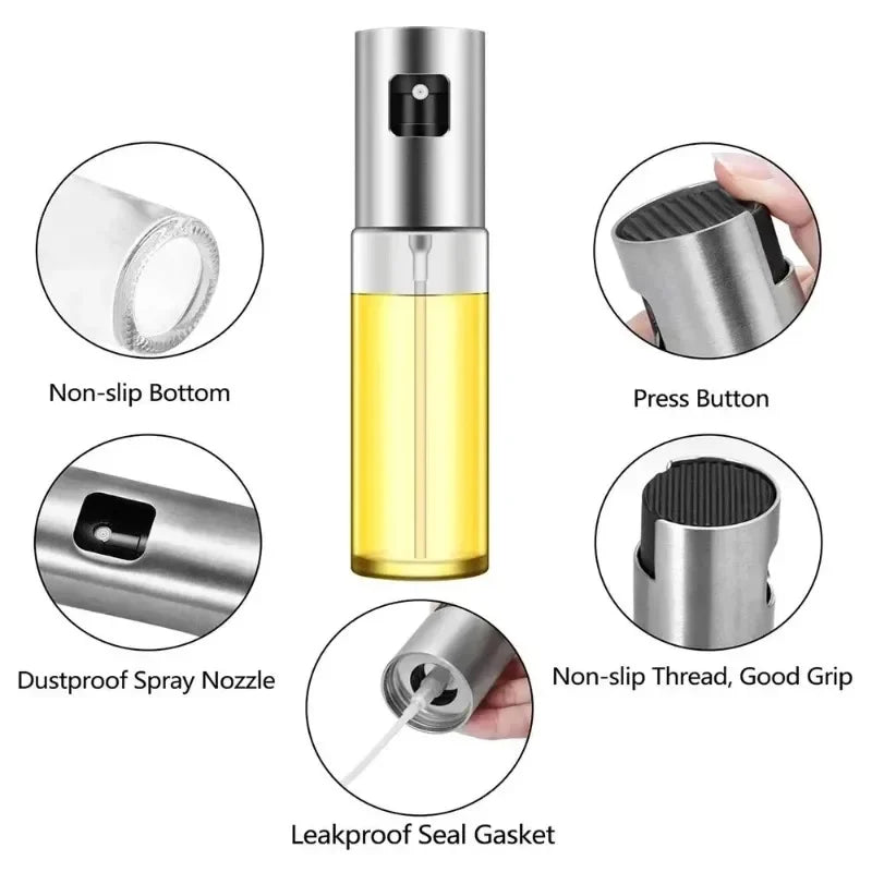 KEMORELA 100ml Glass Olive Oil Sprayer – Kitchen Mister Bottle Oil Sprayer Dispenser Axl