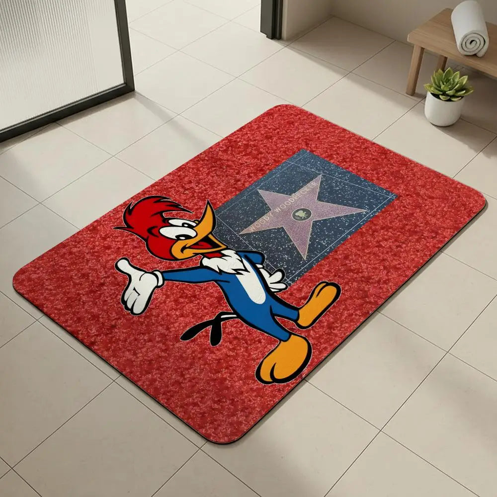 Woody Woodpecker Diatomite Bath Mat – Quick-Dry Non-Slip Diatomite Bath Mat Axl White2 50x80cm