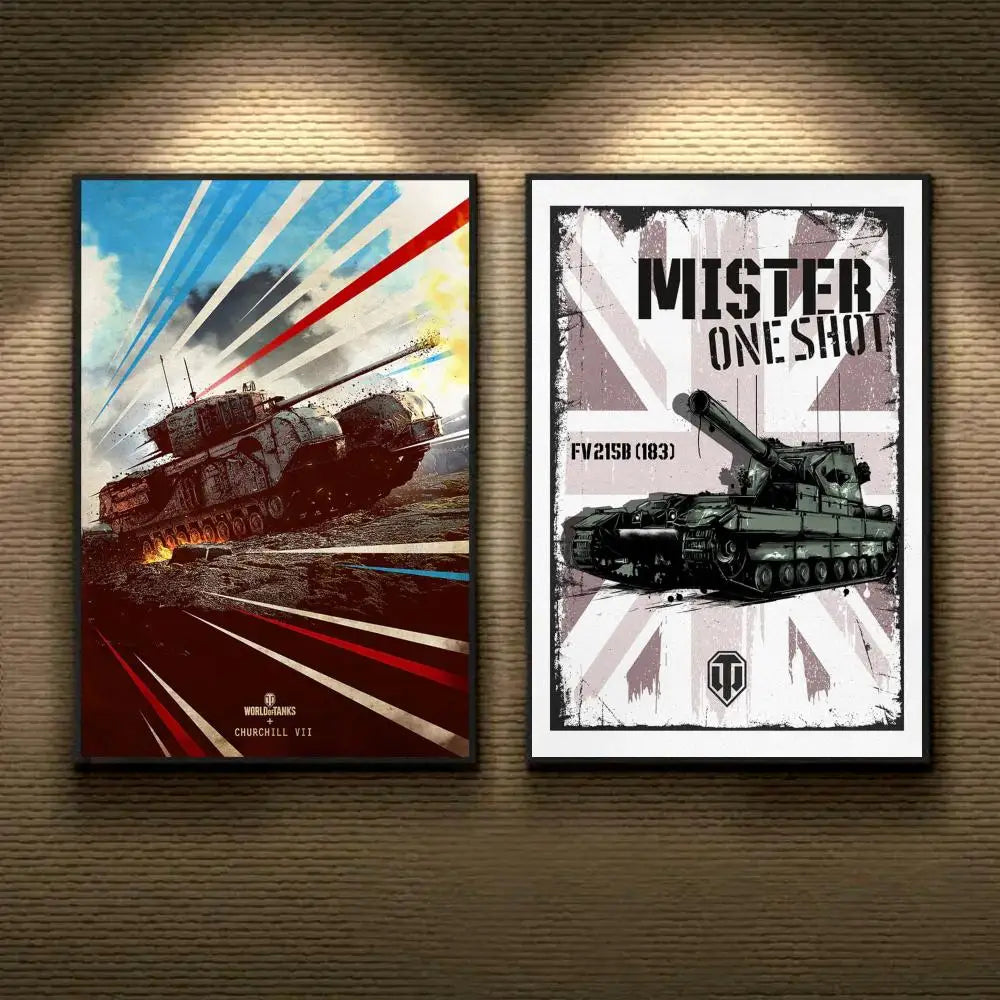 World of Tanks Game Wall Poster Removable Sticker Mural Decal Wall Sticker Mural Axl