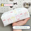 Cute Bow Pencil Case – Large Canvas Cat & Dog Pen Bag Pencil Case Axl Style B
