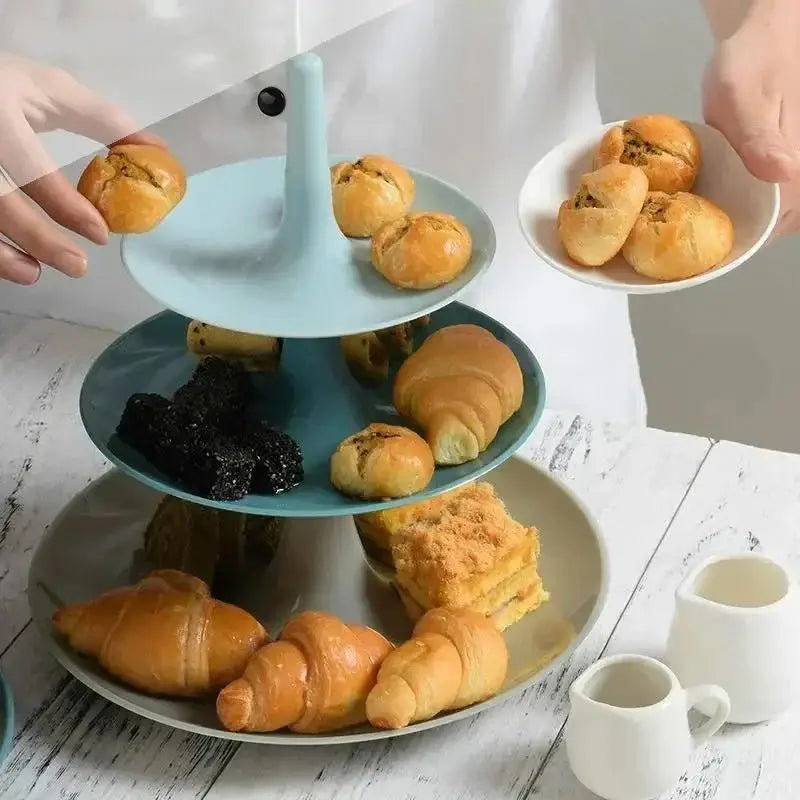 3-Tier Dessert Cake Stand | Fruit & Snack Serving Tray Tiered Serving Stand Axl