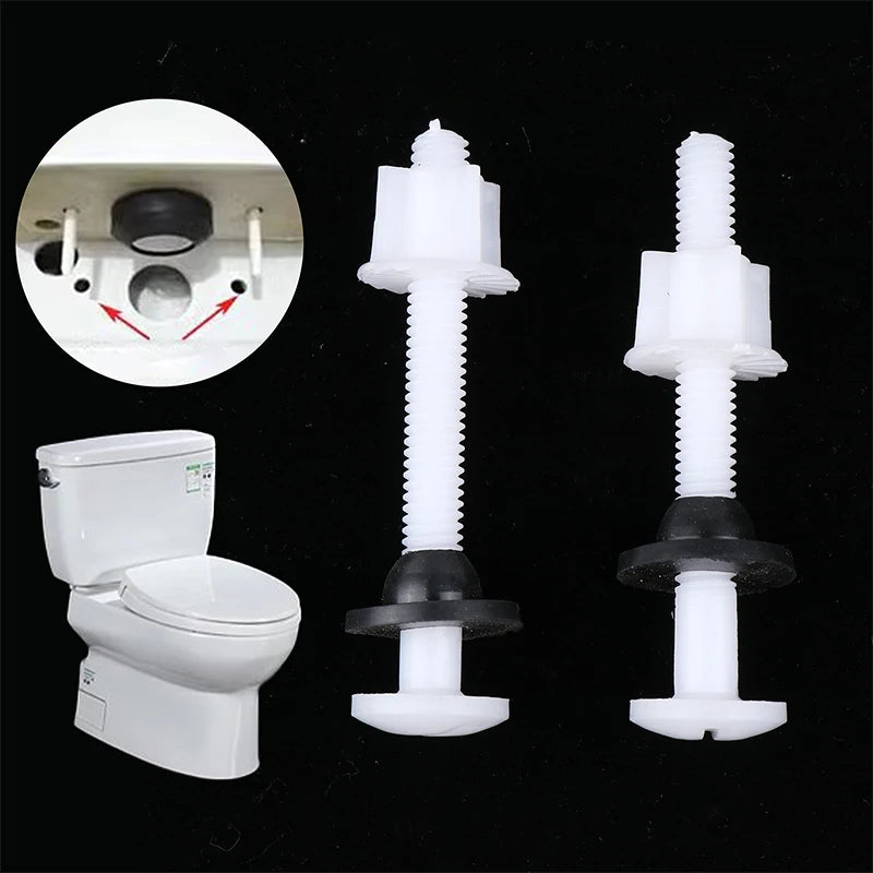 2-Pack Toilet Seat Hinge Repair Bolts Kit – Screws & Washers Toilet Seat Hardware Axl