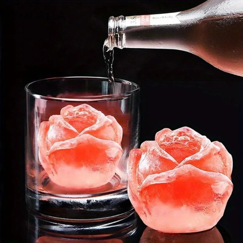 3D Rose Silicone Ice Cube Mold – 9-Grid Flower Tray | KEMORELA Silicone Ice Mold Axl