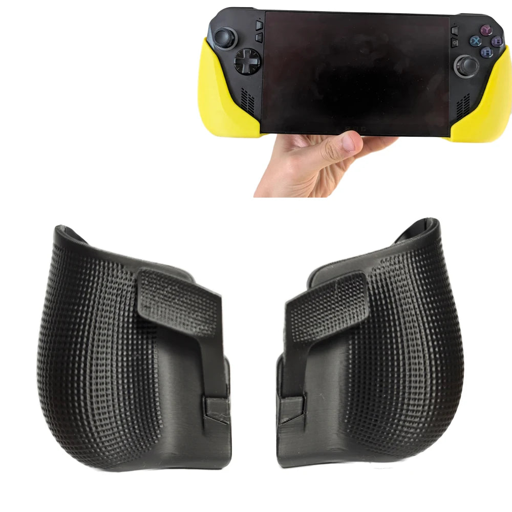 ROG Ally X Ergonomic Grip Handle – PLA+ 3D Printed Black Console Grip Handle Axl