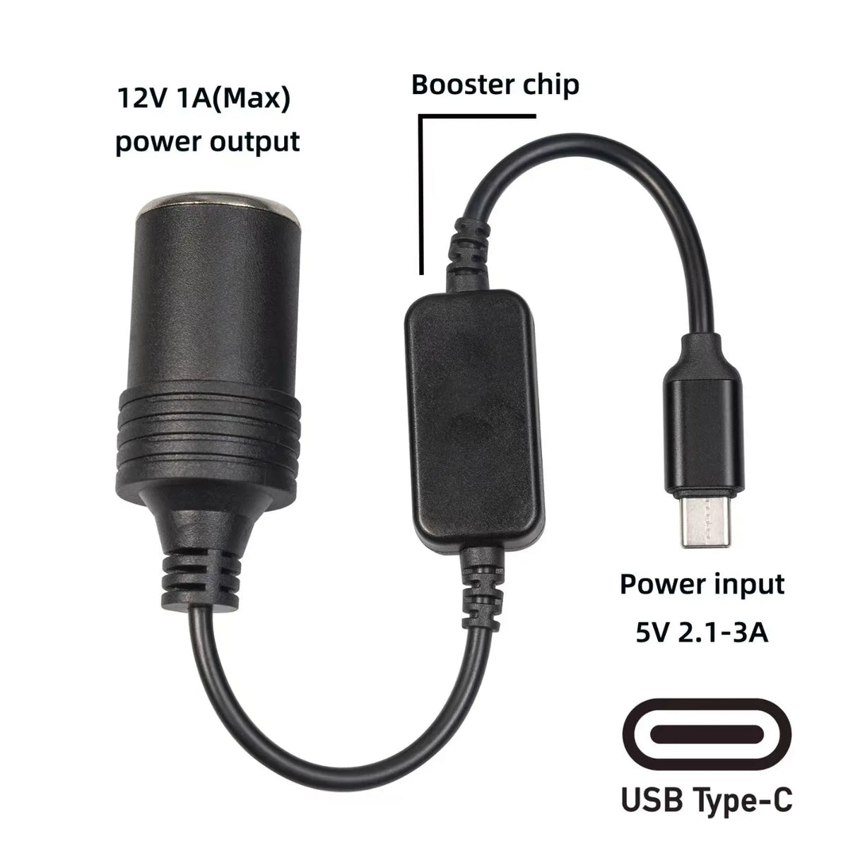 USB to 12V Cigarette Lighter Socket Converter Adapter Car Power Adapter Axl