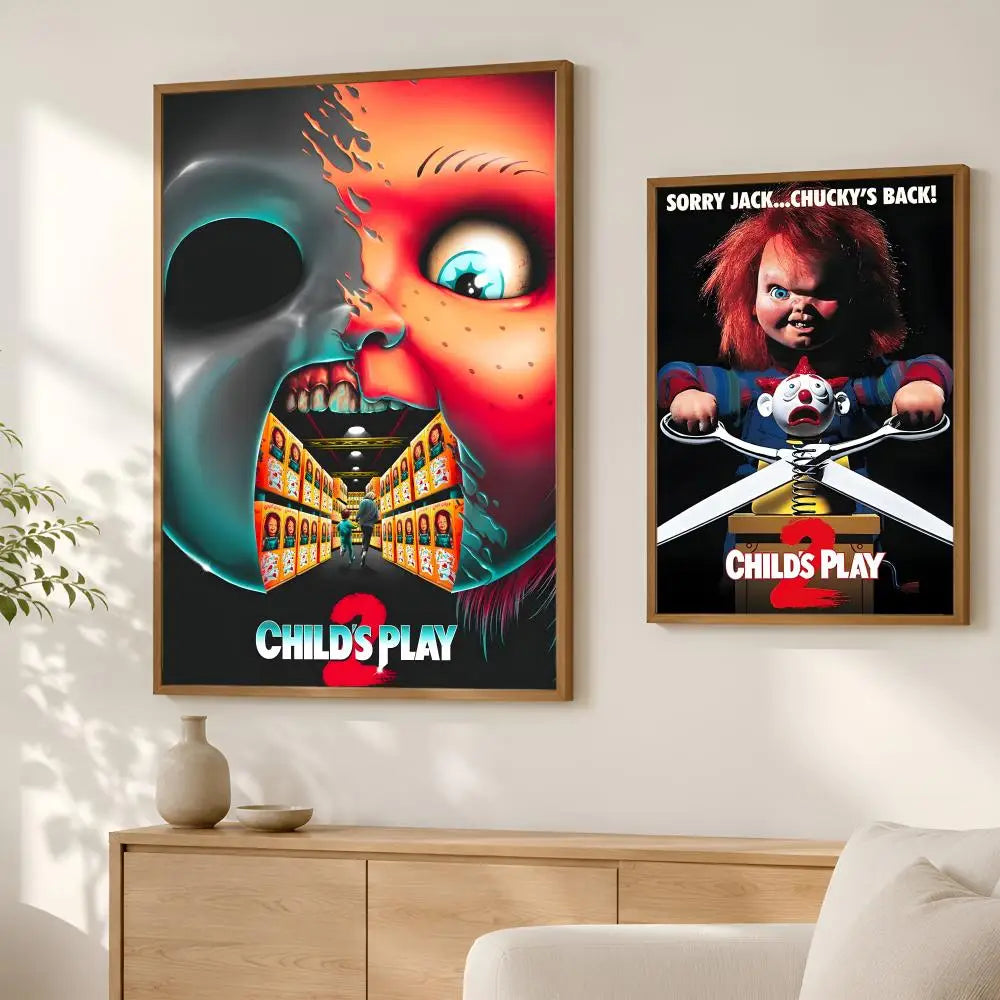 Chucky Horror Movie Self-Stick PVC Wall Poster – HD Waterproof Wall Art Poster Axl