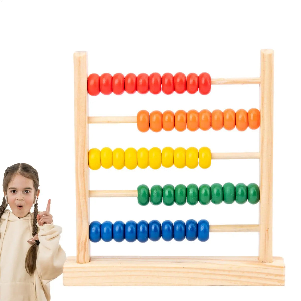Wooden Abacus Toy – Colorful Counting Beads for Toddlers Educational Abacus Toy Axl