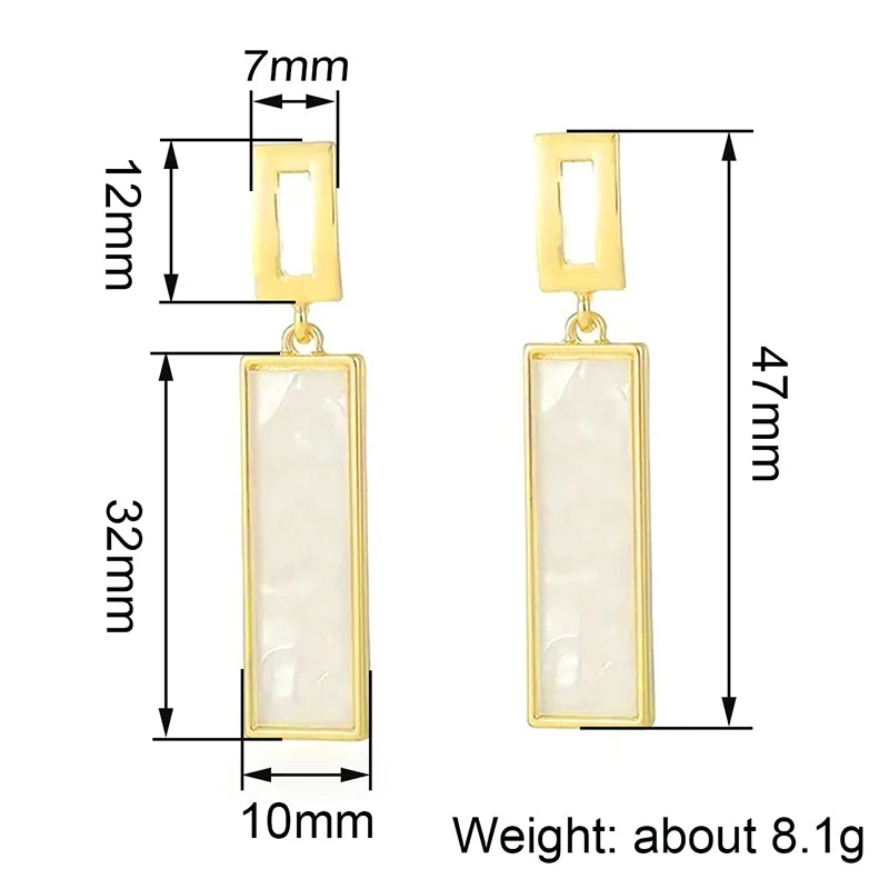Huitan Geometric Drop Earrings – Women's Trendy Fashion Jewelry Drop Earrings Axl