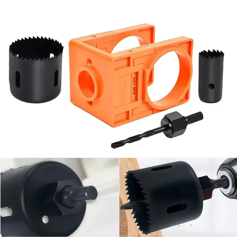 Door Lock Installation Kit – Adjustable Jig & Drill Bit Set Door Lock Drill Kit Axl