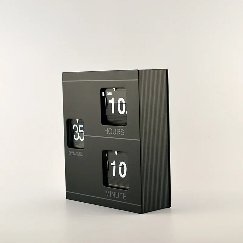 Retro Book Flip Clock – Vintage Desk Clock | Black & White Flip Desk Clock Axl black