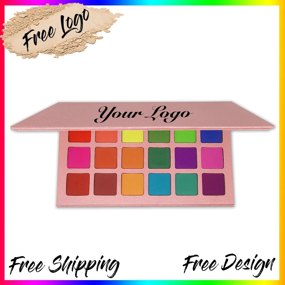 15-Color Vegan Glitter Eyeshadow Palette – Pink Shimmer & Matte Eyeshadow Palette Axl