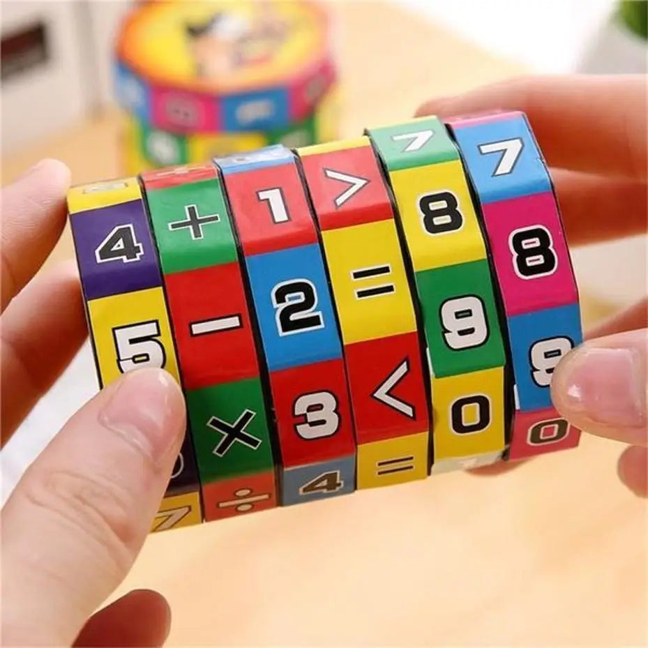 Kids Math Cylinder Puzzle Toy – Arithmetic Learning Game Math Learning Toy Axl