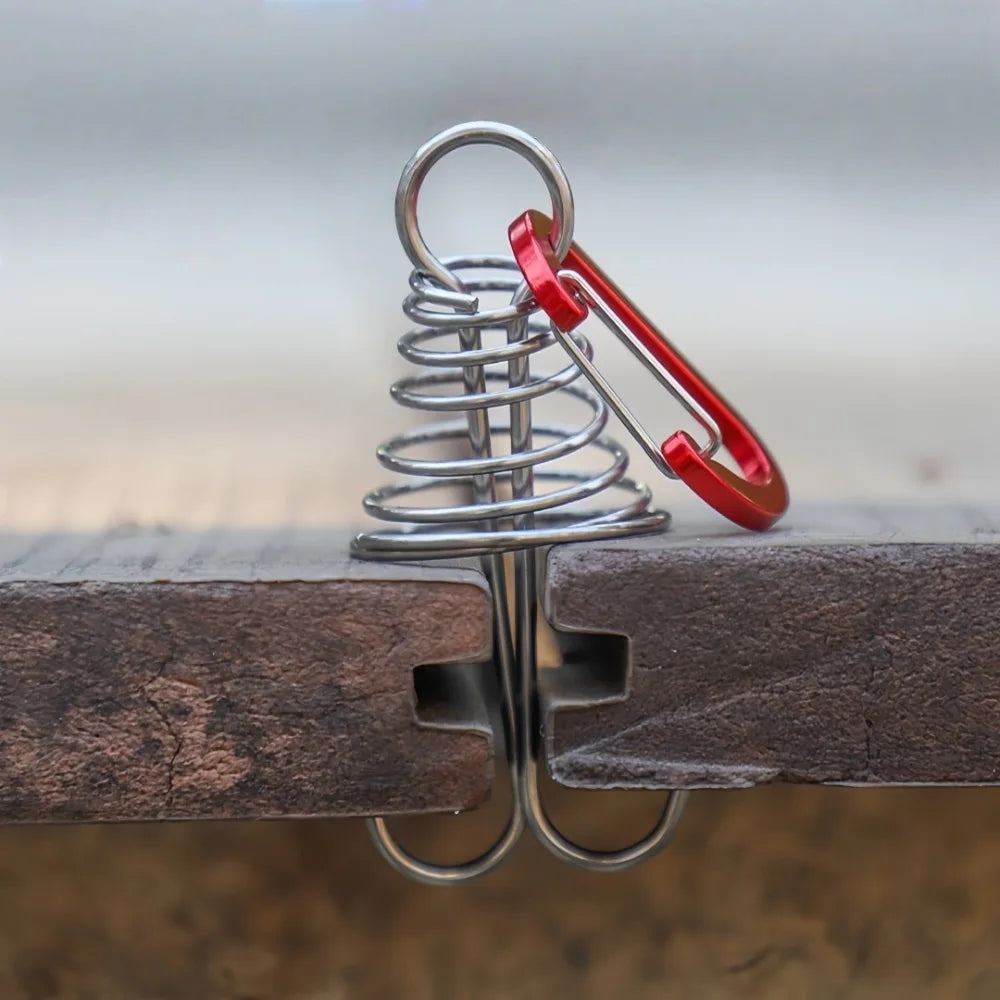 Stainless Steel Tent Wind Rope Buckle Hook Set – 4/6 Pack Tent Rope Hook Axl
