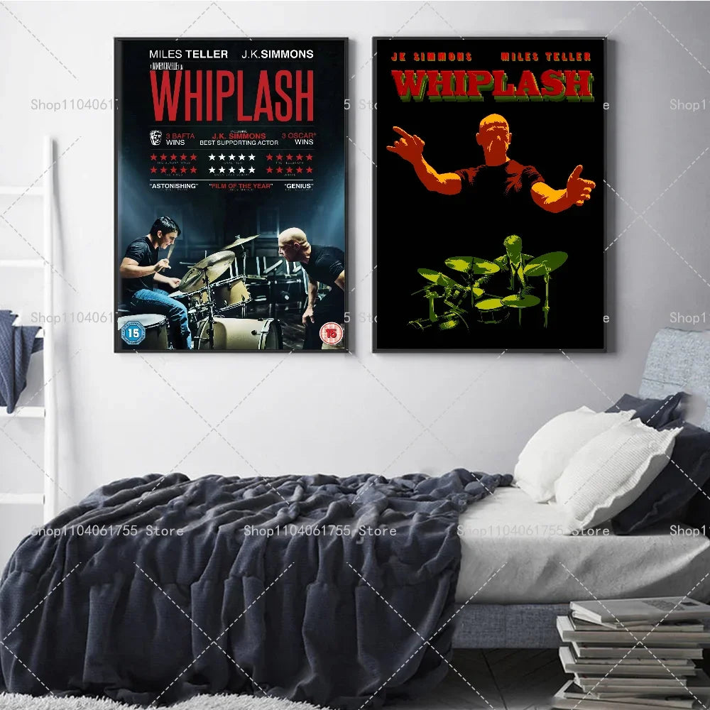 Whiplash Jazz Drummer Movie Poster – Self-Adhesive Wall Sticker Wall Art Poster Axl