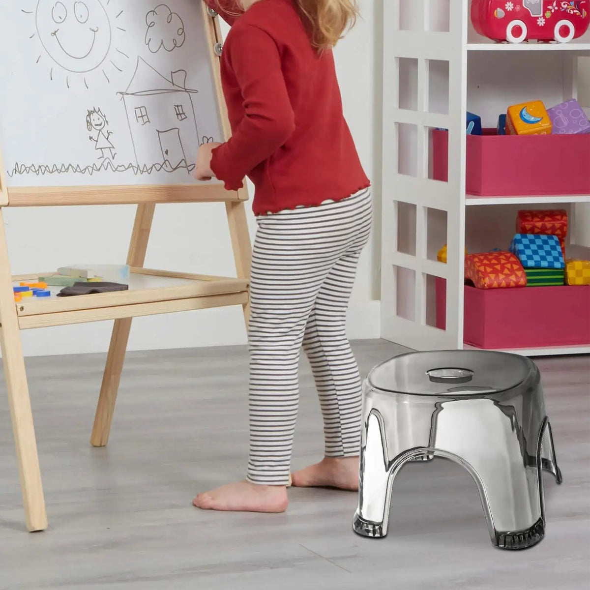 Clear Shower Corner Stool – Waterproof Bathroom Bench Shower Corner Stool Axl