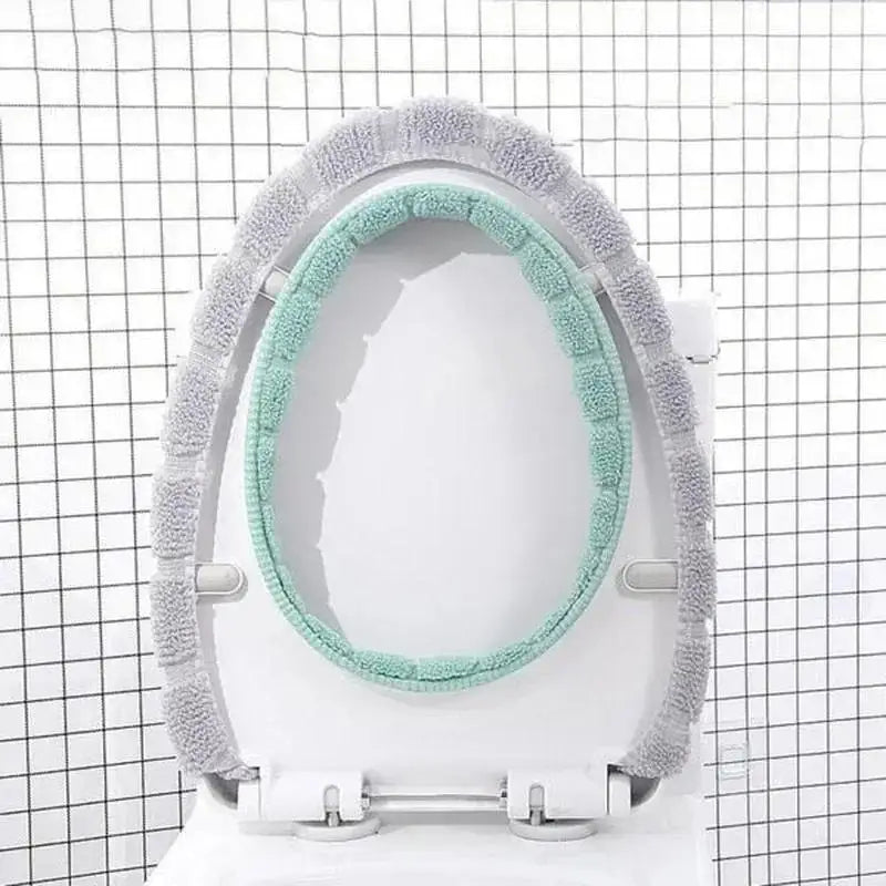 Warm Soft Thickened Toilet Seat Cover Cushion with Handle Toilet Seat Cover Axl