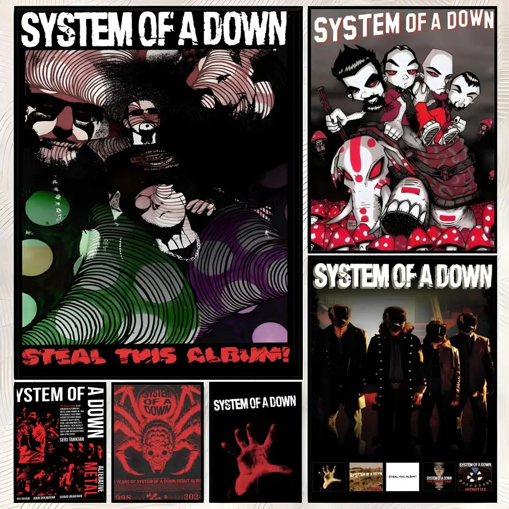 System of a Down Wall Poster – Self-Stick HD Waterproof Art Music Wall Poster Axl