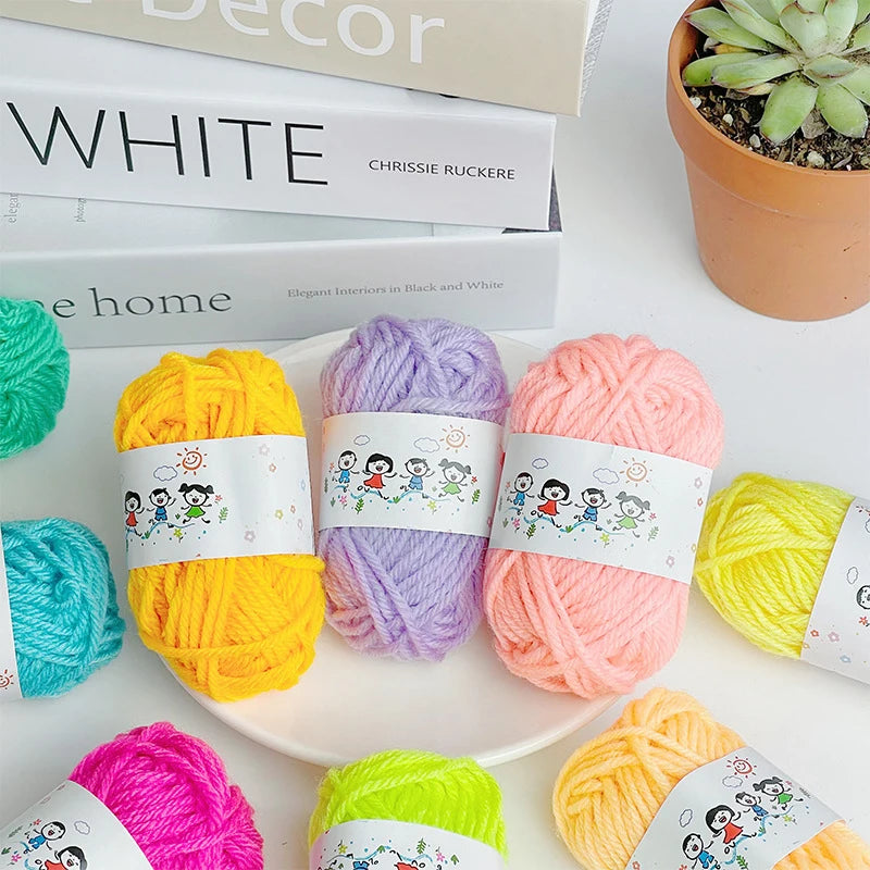 12-Pack Soft Wool Acrylic Yarn for Knitting & Crochet DIY Craft Yarn Set Axl