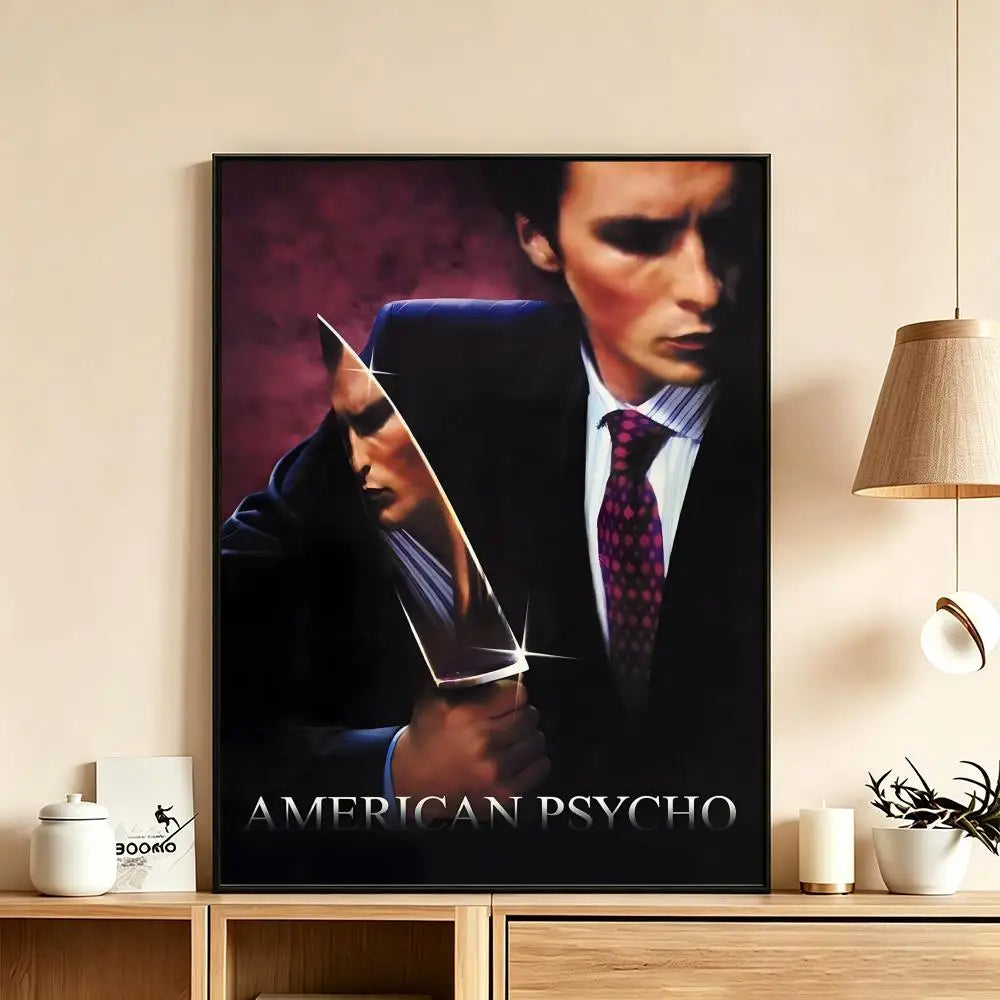 American Psycho Movie Poster – HD Waterproof Wall Art Decor Movie Wall Poster Axl White16 40X50cmNoframe