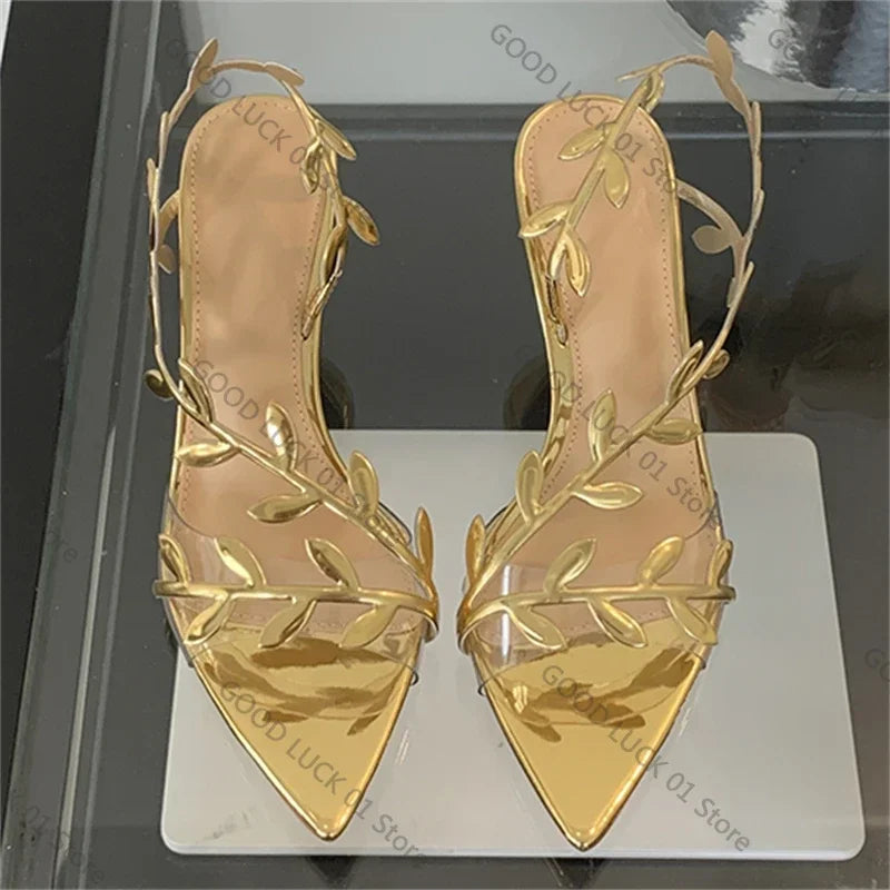 Women's Transparent Pointed Toe Thin Heel Sandals | Summer Style Women's Heeled Sandals Axl