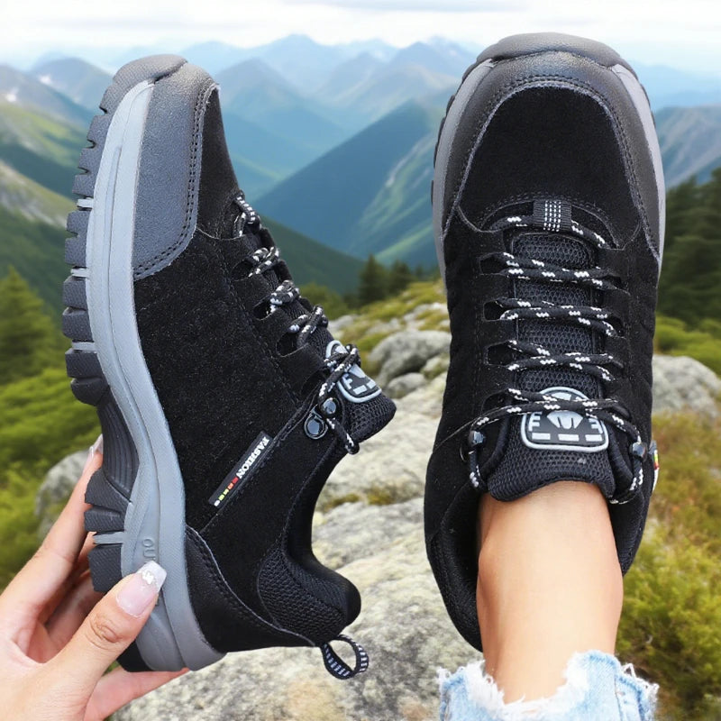Women's Retro Wedge Platform Hiking Sneakers Anti-Slip Hiking Sneakers Axl