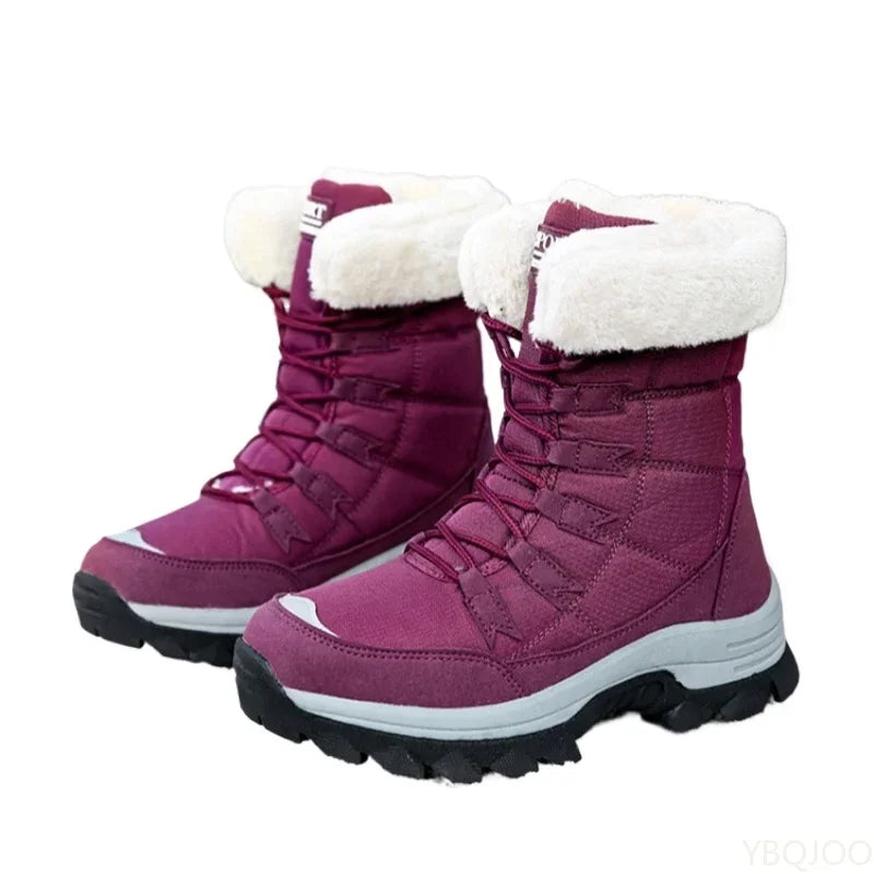 Women's Winter Insulated Ankle Boots – Slip-Resistant Lace-Up Winter Ankle Boots Axl