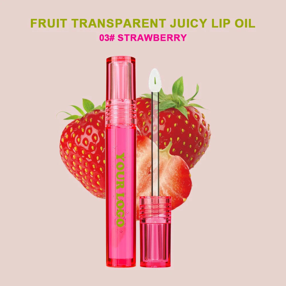 Fruit Flavor Hydrating Lip Oil | Vegan Private Label Wholesale Lip Oil Gloss Axl 03 20pcs with logo