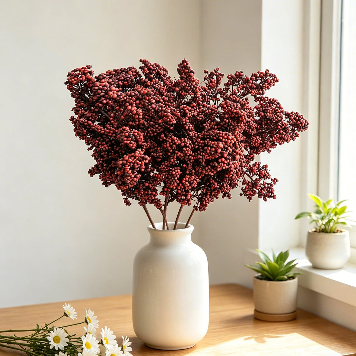 Artificial Winterberry Branch – Faux Floral Stem for Home Décor Artificial Floral Stem Axl