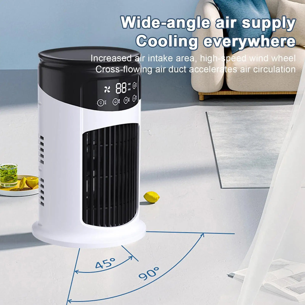 Portable Evaporative Air Cooler – 6-Speed Fan & Humidifier Evaporative Air Cooler Axl
