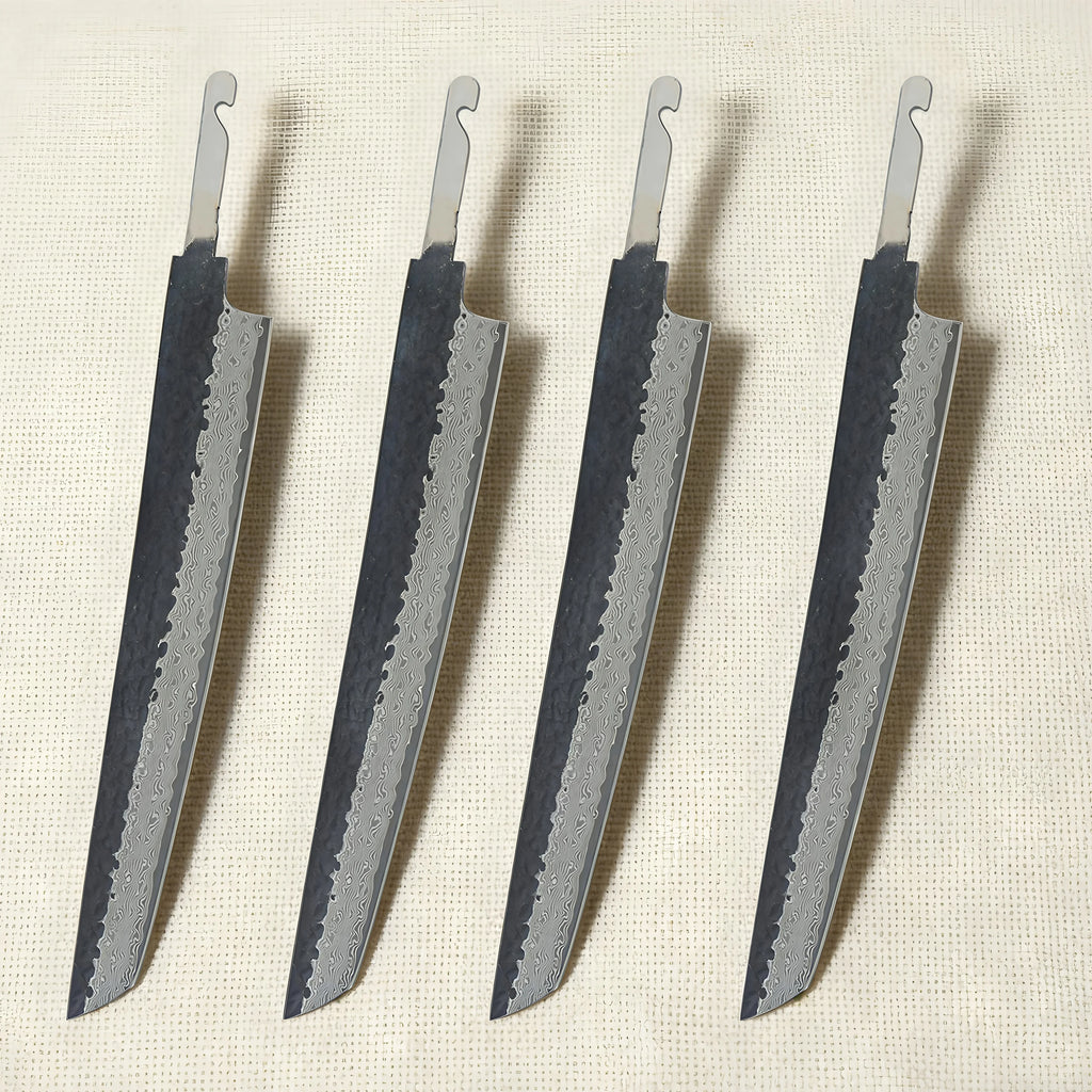 67-Layer Damascus Steel Sashimi Knife Blank Blade DIY Kit Knife Blank Blade Axl Knife Blade-4PCS