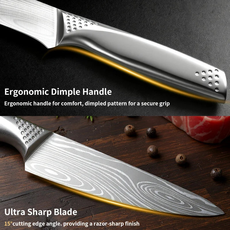 PLYS Damascus Chef Knife – Stainless Steel Boning & Meat Slicer Chef's Knife Axl
