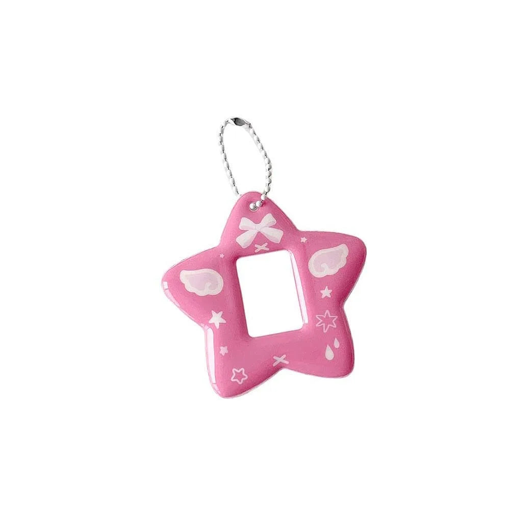 Mini Photocard Holder Keychain – Korean Ins Style PVC Card Frame Photocard Holder Keychain Axl Rose Red