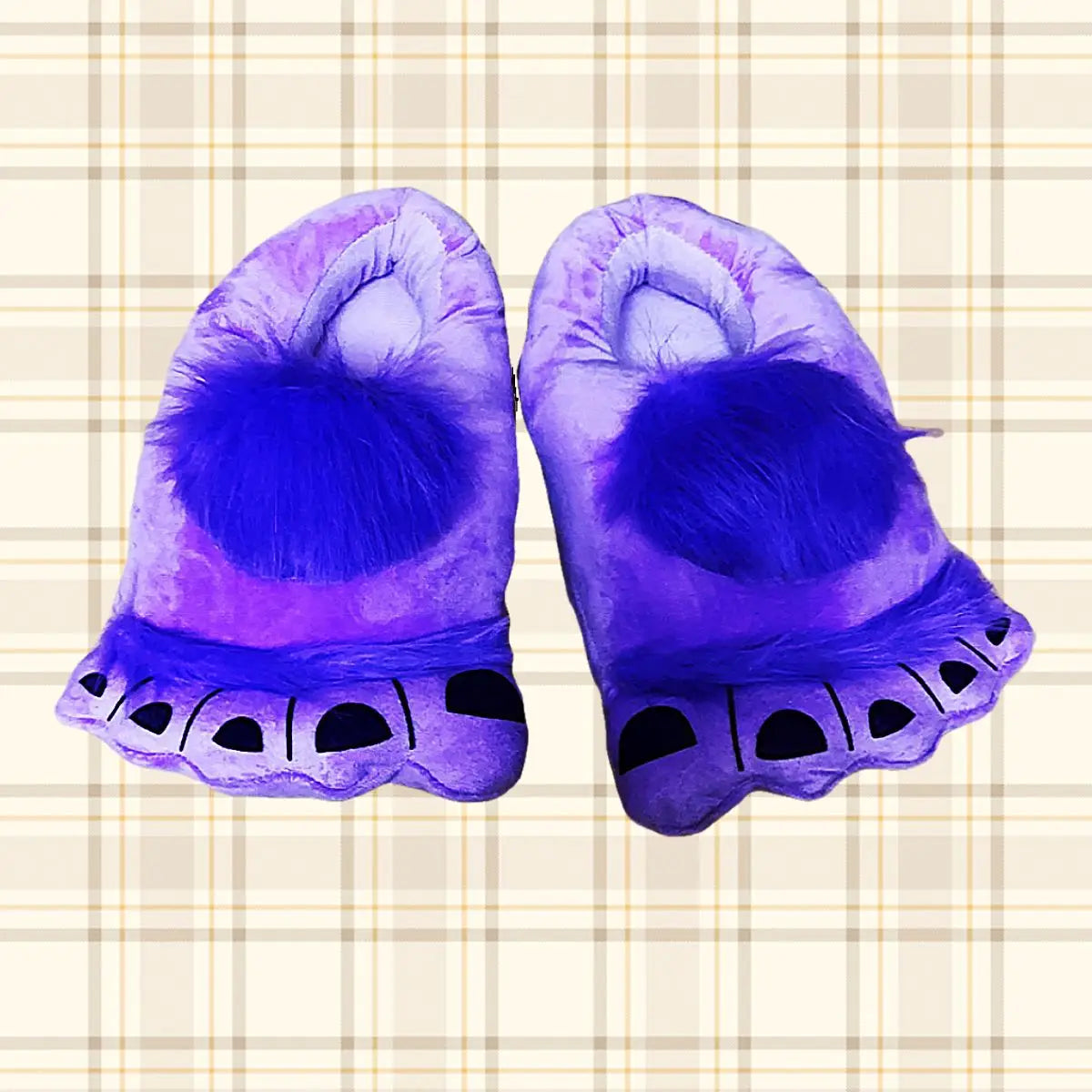 Lorilury Fuzzy Animal Slippers – Novelty Paw & Bigfoot Slides Novelty Indoor Slippers Axl