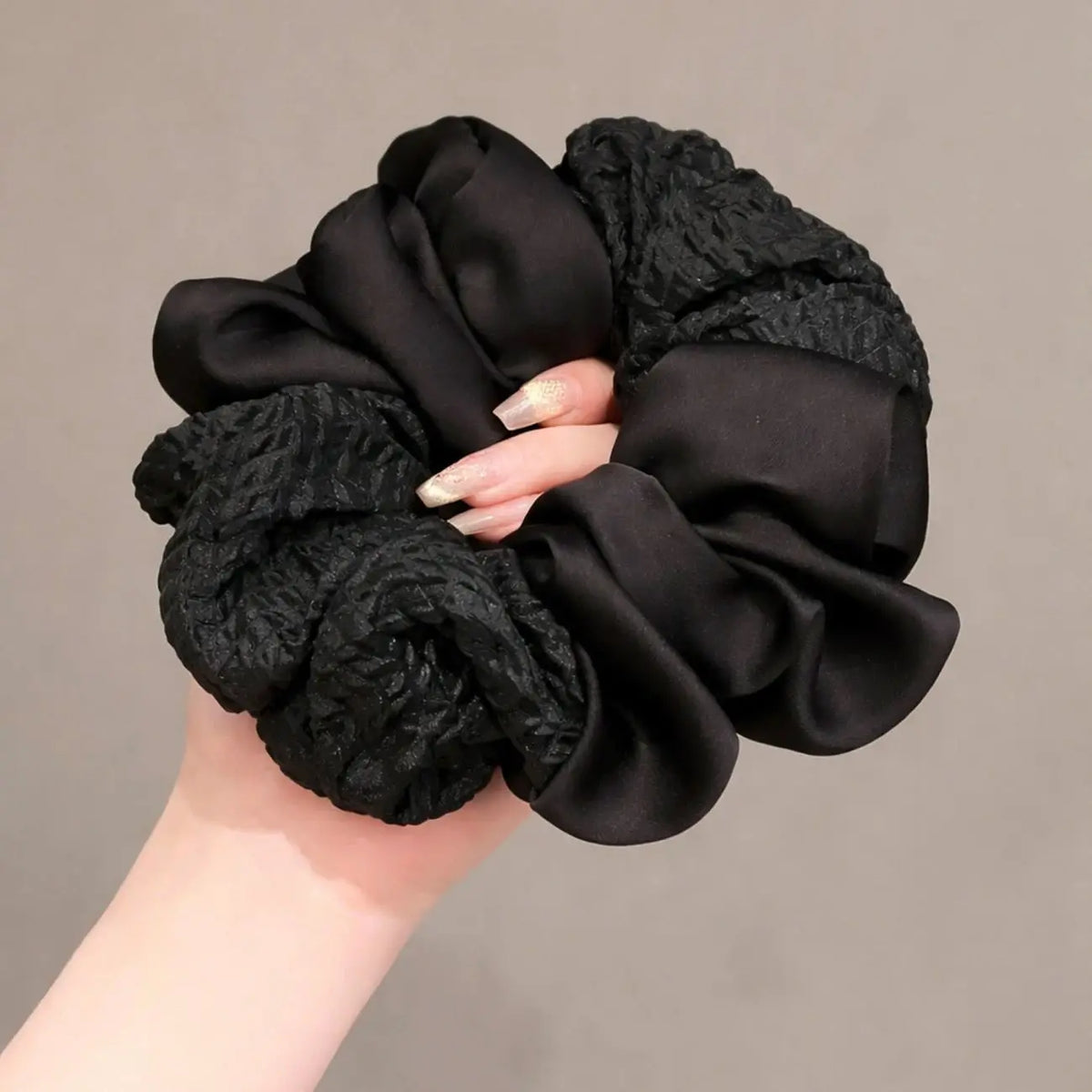 Leopard Print Hair Scrunchie – Large Elastic Retro Hair Tie