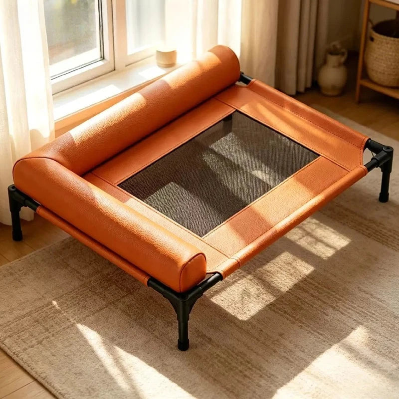 Elevated Cooling Dog Bed – Breathable Raised Pet Bed for Small Dogs Elevated Pet Bed Axl orange L