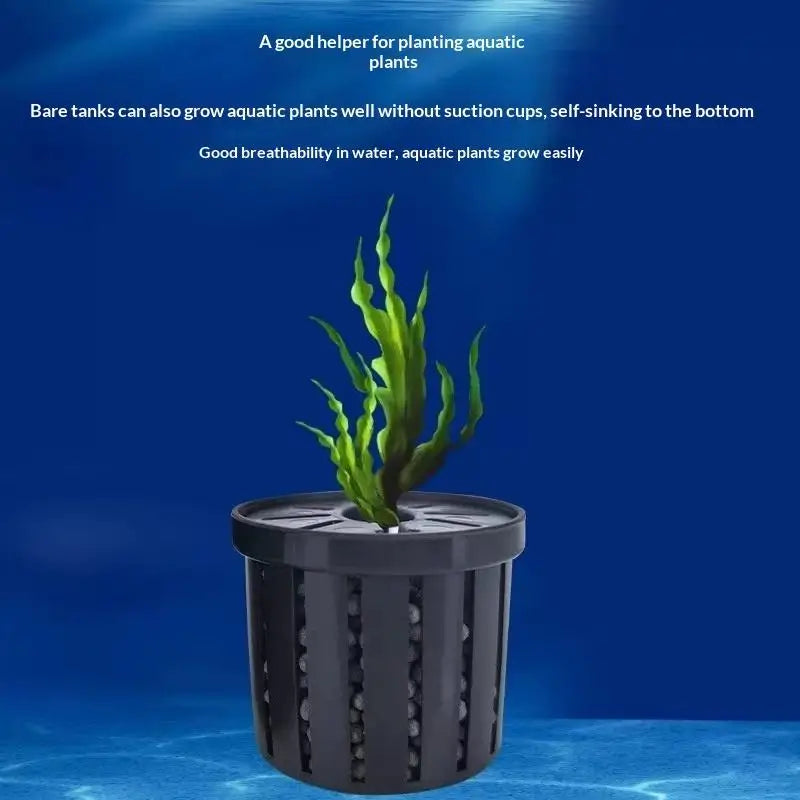 4-Pack Aquarium Net Planter Cups | Hydroponic Fish Tank Baskets Aquarium Planter Basket Axl