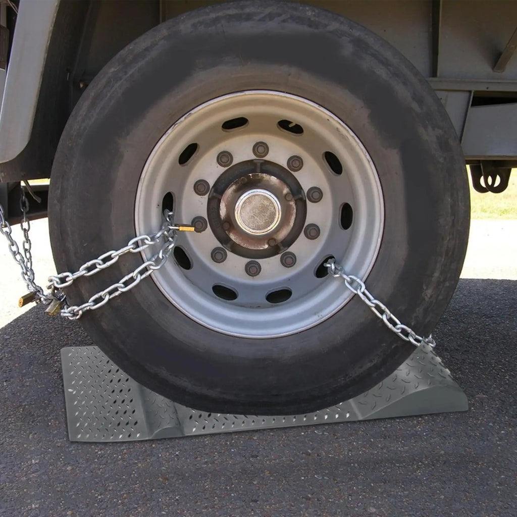 Non-Slip Wheel Chock Parking Stopper & Garage Tire Mat Wheel Chock Stopper Axl