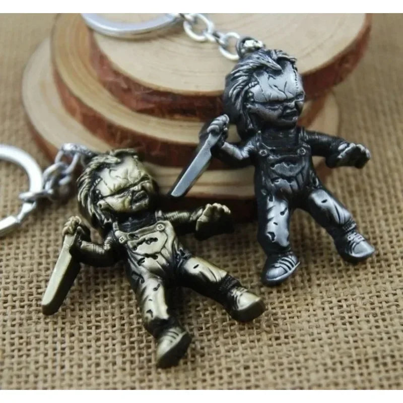 Vintage Alloy Keychain Pendant – Bronze & Silver Bag Charm Gift Pendant Keychain Axl