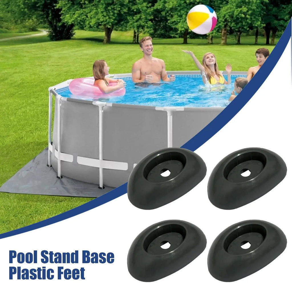 PVC Anti-Slip Pool Support Leg Caps – Universal End Caps 4pk Pool Frame Accessories Axl