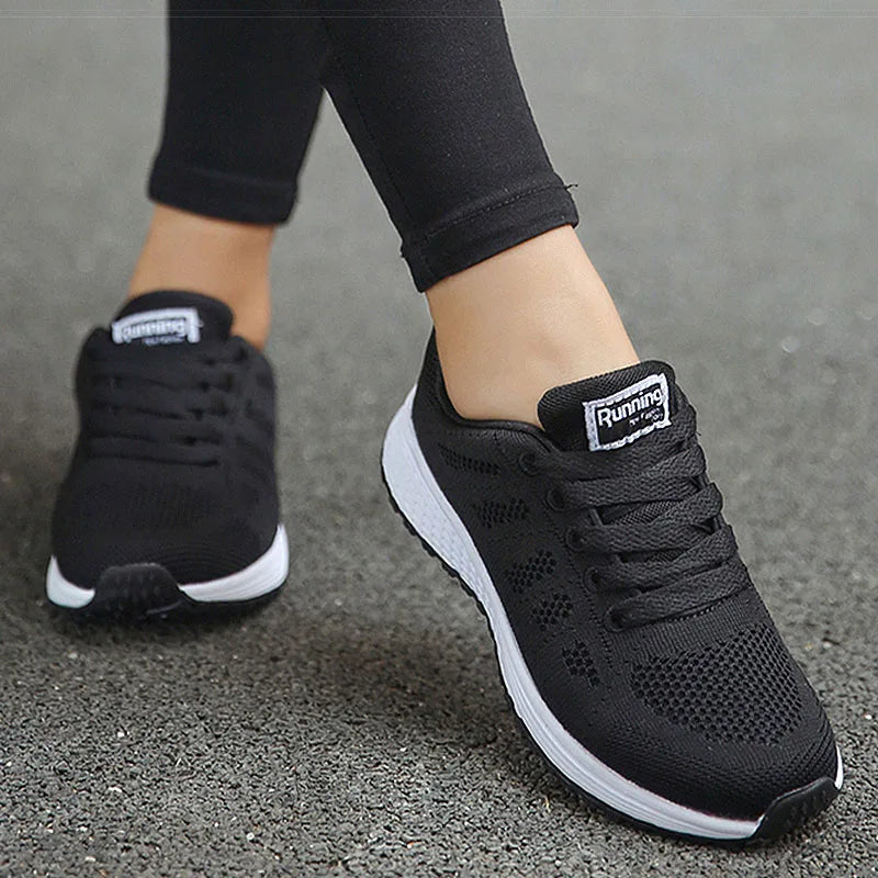 HAJINK Women's Lightweight Casual Sneakers – Lace-Up Trainers Women's Sneakers Axl