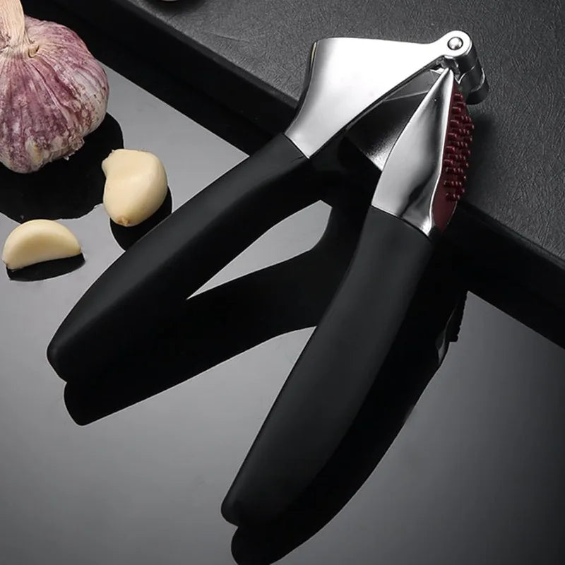 Zinc Alloy Garlic Press & Ginger Mincer – Non-Slip Handle Garlic Press Axl