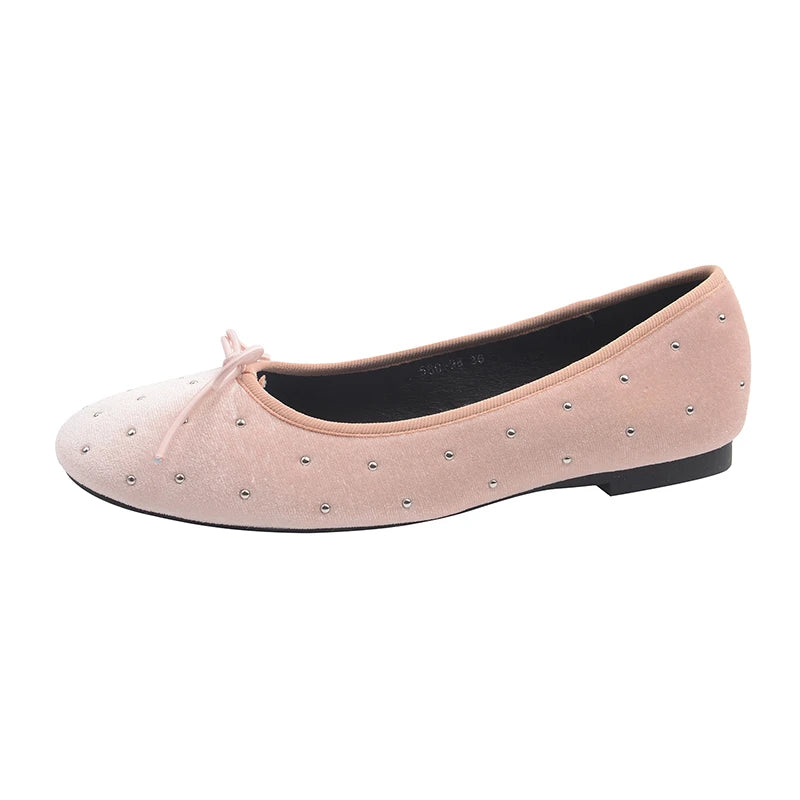 Vintage Suede Women's Ballet Flats – Slip-On Round Toe Shoes Women's Ballet Flats Axl