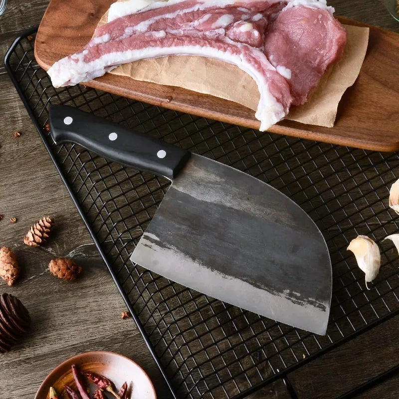 Full Tang Forged Chef Knife – 440C Steel Cleaver & Slicer Kitchen Chef Knife Axl