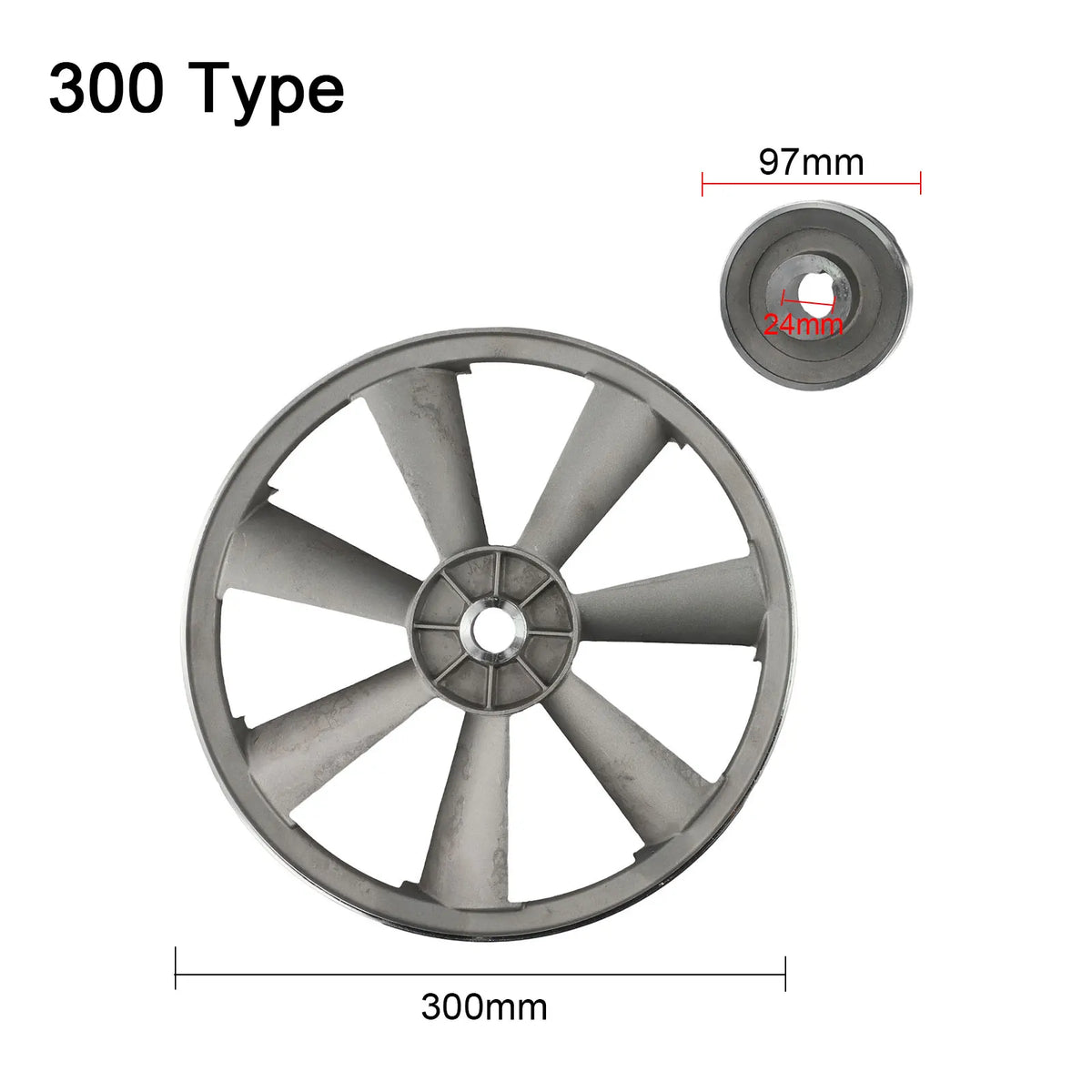 Air Compressor Flywheel Pulley Assembly | A-Type Belt 265/300mm Compressor Pulley Assembly Axl