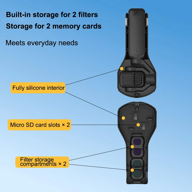 DJI Pocket 4 Pro Hard Shell Case – Dual Latch & Filter Slots Camera Protective Case Axl